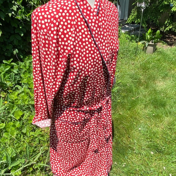 J. Crew Other - Polka Dot Flannel Bathrobe- vintage 90's